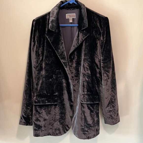 Chelsea 28 - blue/gray/purple velvet jacket, S - Picture 1 of 7